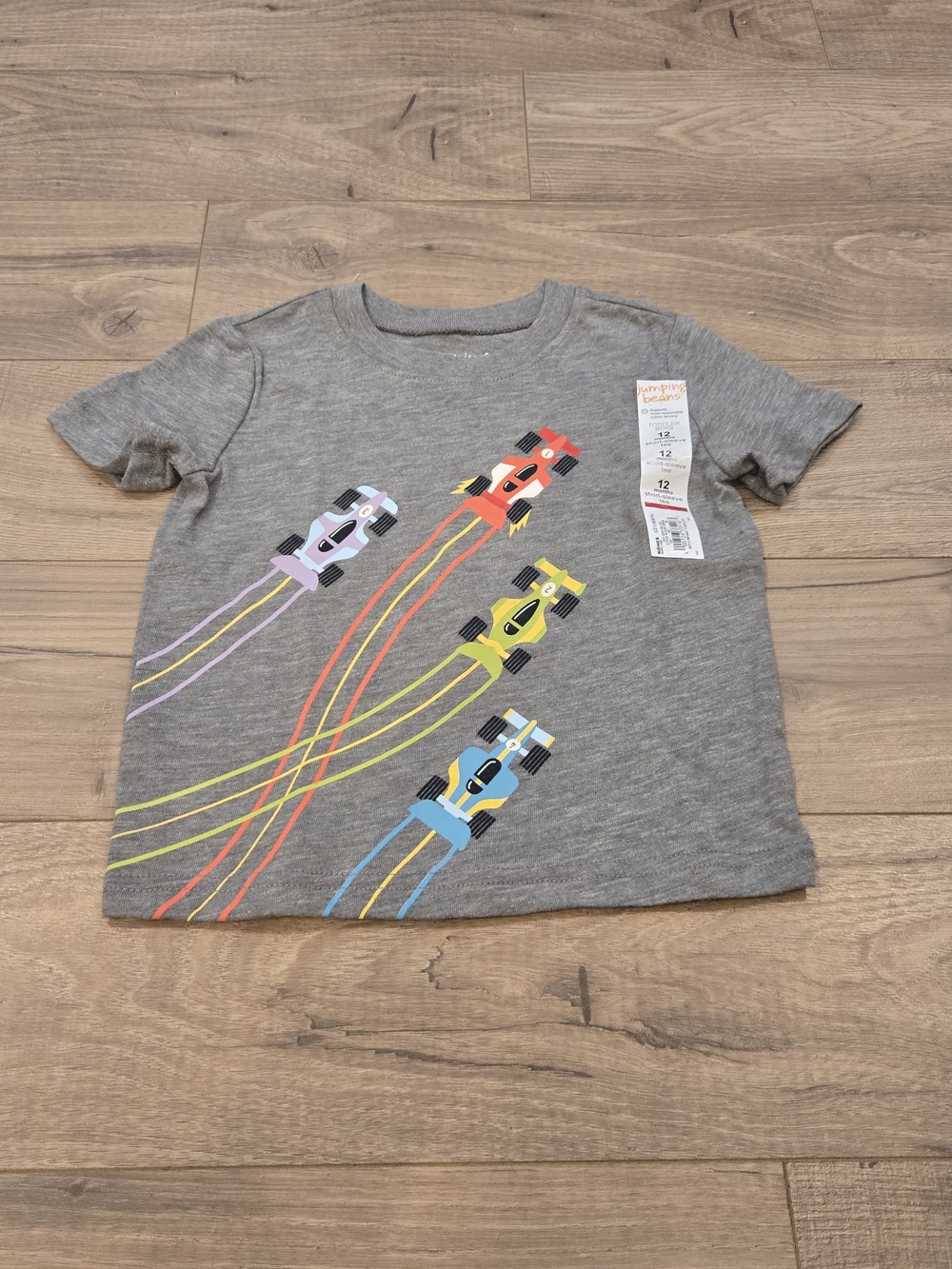 Kids Gray Racing Cars T-Shirt - Brand: Carter's